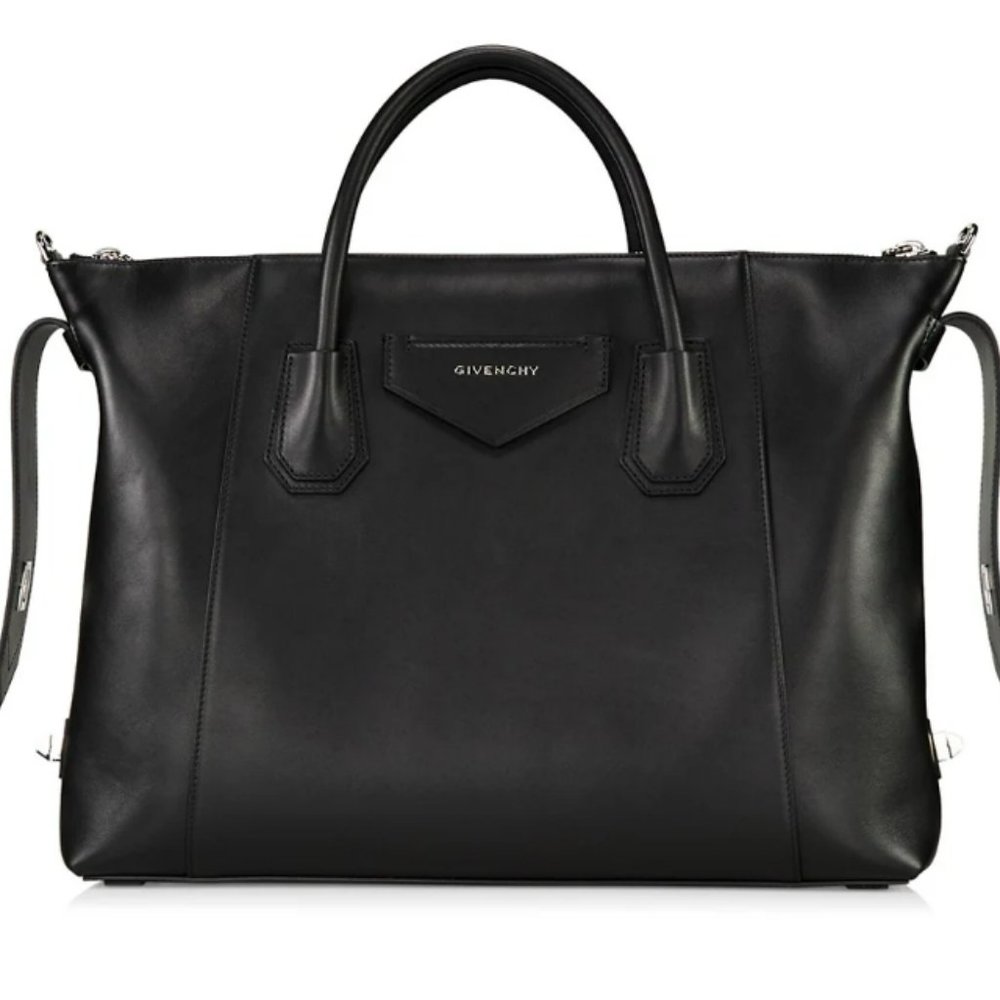 Givenchy Antigona Leather Satchel Shoulder Bag Black - Picture 6 of 12